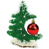 Beleduc Bastel-Weihnachtsbaum aus Holz mit Weihnachtskugel