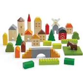 PlanToys Holzspielzeug Blocks auf dem Land