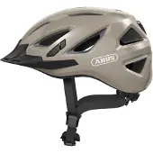 ABUS Stadthelm Urban-I 3.0 - Fahrradhelm mit Rücklicht, chirm und Magnetverschluss - für Damen und Herren - Grau Glänzend, Größe S (51-55 cm)