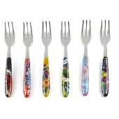 Excelsa set von 6 bestecksets Kimono stahl bunt