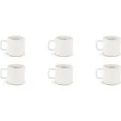 Excelsa set von 6 espressotassen Nordic stoneware 7 cl weiß