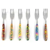 Excelsa Set 6 Gabeln Gipsy Soul Stahl 15x1,5x2 cm Bunt