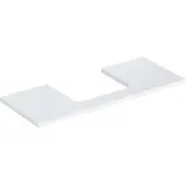 Geberit Waschtisch-Platte One 120x3x47cm, w/l hochgl., Ausschn mit.
