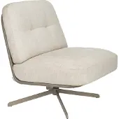 Zuiver Benjamin Lounge Chair Polyester/Eisen Beige