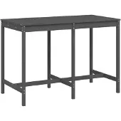 vidaXL Gartentisch Grau 159,5x82,5x110 cm Massivholz Kiefer