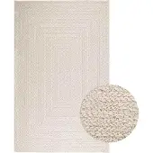 vidaXL Teppich ZIZUR Creme 160x230 cm Jute-Optik Indoor und Outdoor