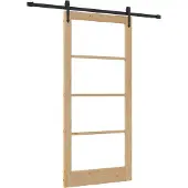 vidaXL Schiebetür Natur 93 x 202 cm Massivholz Kiefer und Glas