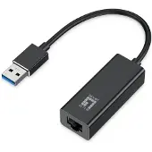 LevelOne USB-0401 Gigabit USB Netzwerkadapter, Kabelgebunden, USB, Ethernet, 1000 Mbit/s, Schwarz