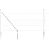 vidaXL Schweißdrahtzaun mit Spikes 50 x 1,2 m Verzinkter Stahl Silber