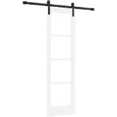 vidaXL Schiebetür ORKDAL Weiß 61 x 198,5 cm Massivholz Kiefer und Glas
