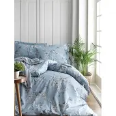 L'essentiel Maison , Chicory- TRK0221, Blau,Weiß, Bettdecken, 100% Baumwolle ranforce