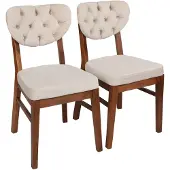 Skye Decor , Elma 760 V2, Stuhlset (2 Stück), Nussbaum, 100 % HOLZ, 41,5 x 43,5 x 86 cm