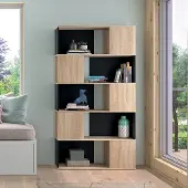 Symbiosis »Rossio« Bücherregal Schwarz 98x180x33 cm