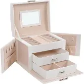 Hobby Hall Abschließbares Schmuckkästchen Weiß B34JBC154W01