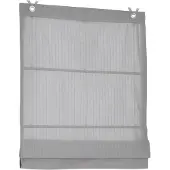 Kutti Heimtextilien Raffrollo Ösenrollo Verlock gestreift Blickdicht grau Breite 45 x Höhe 140 cm