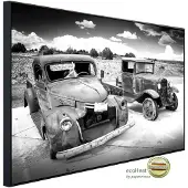 Papermoon Infrarotheizung »EcoHeat - Autowracks Schwarz + Weiss«, Matt-Effekt - bunt