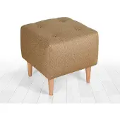 Atelier Del Sofa | Hocker Tomp Samt goldfarben Samt 43x43x43 cm | NADUVI