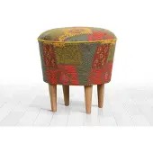 Atelier Del Sofa | Hocker Rug grün Polyester 42x42x42 cm | NADUVI