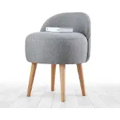 Atelier Del Sofa | Hocker Corvile grau Leinen 48x64x42 cm | NADUVI
