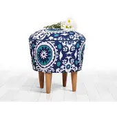 Atelier Del Sofa | Hocker Sky blau Mikrofaser 42x42x42 cm | NADUVI