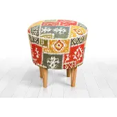 Atelier Del Sofa | Hocker Rug rot Polyester 42x42x42 cm | NADUVI