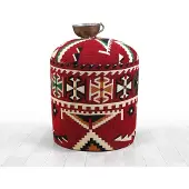 Atelier Del Sofa | Hocker Bozok rot Baumwolle 40x46x40 cm | NADUVI
