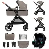 Kinderkraft ESME - multifunktionaler 3-in-1-Kinderwagen - bis 25 kg - Babywanne mit Belüftung - Travel System - große geländegängige Räder - Beige