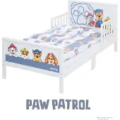 Roba Kinderbett Paw Patrol 70 x 140 cm inkl. Bettwäsche & Lattenrost - Motiv der Zeichentrick Serie - Weiß / Blau