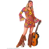 Widmann Party 3tlg. Kostüm "Hippie" in Bunt - XL