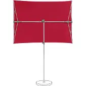 Suncomfort by Glatz Sonnenschirm Mittelstockschirm Balkonschirm Flex Roof, 195x140cm, rechteckig, Farbe rot - Aurora red