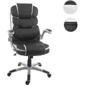 Mendler Bürostuhl HWC-F80, Schreibtischstuhl Chefsessel Drehstuhl, Kunstleder schwarz