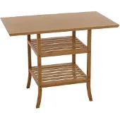 Mendler Bambus Tisch HWC-N84, Balkontisch Beistelltisch Esszimmertisch Mehrzwecktisch, - 100x60cm