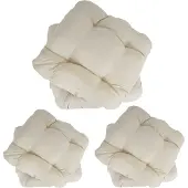 Mendler 6er-Set Sitzkissen Dublin, Stuhlkissen Kissen, 41x38x8cm ~ creme