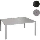 Mendler Alu-Esstisch HWC-N40, Tisch Bistrotisch Gartentisch Balkontisch, wetterfest 140x80cm hellgrau
