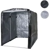Mendler Fahrradgarage HWC-N61, Foliengarage Aufbewahrungsgarage Garagenzelt, Alu UV-Schutz wasserfest, 201x157x201cm anthrazit