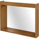 Mendler Teak-Wandspiegel HWC-M75, Badspiegel, Holzrahmen, hochwertiges B-Grade-Teak (Kernholz, 20-30 Jahre), 77x100cm