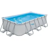 Merkloos Summer Waves Zwembad Elite Rectangular Frame 400 X 200 X 100 cm + filterpomp