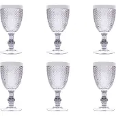Excelsa Set Von 6 Gläser Diamond Plastik 8,5x8,5x18 cm Silber