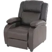 Mendler Fernsehsessel Relaxsessel Liege Sessel Lincoln, Kunstleder coffee