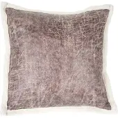 Mendler Deko-Kissen Wildlederimitat, Sofakissen Zierkissen mit Füllung, braun Fellimitat 45x45cm