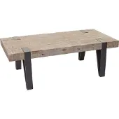 Mendler Couchtisch HWC-A15b, Wohnzimmertisch, Tanne Holz rustikal massiv MVG- 40x120x60cm