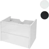 Mendler Waschbeckenunterschrank HWC-B19, Waschtischunterschrank Waschtisch Badezimmer, hochglanz Soft-Close 50x60cm weiß