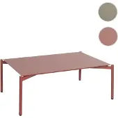 Mendler Aluminium-Gartentisch HWC-O11, Outdoor Loungetisch Kaffeetisch Tisch Balkontisch, 105x65cm terrakotta