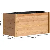 Dobar großes Hochbeet aus Holz - Douglasie 2.0, Größe XXL 147x80x76 cm