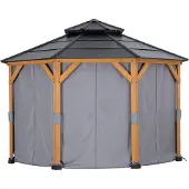 Sunjoy Vorhang für Zedernholz Gazebo 395cm x 395cm