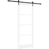 vidaXL Schiebetür Weiß und Schwarz 93 x 232 cm