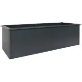 Mendler Hochbeet HWC-N24, Metallhochbeet Gemüsebeet Blumenkasten Pflanzkübel, Schneckenkante 78x250x90cm Eisen 65kg, anthrazit
