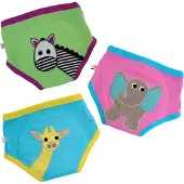 Zoocchini Training Pants Girls aus Baumwolle (3-4 J.) - Safari Friends