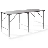 Veba Edelstahl Arbeitstisch aufklappbar 200x80x90 cm (BxTxH), 23100