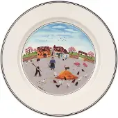 Villeroy & Boch Frühstücksteller "Frühstücksteller Hühnerhof Design Naif ø 21 cm bunt"